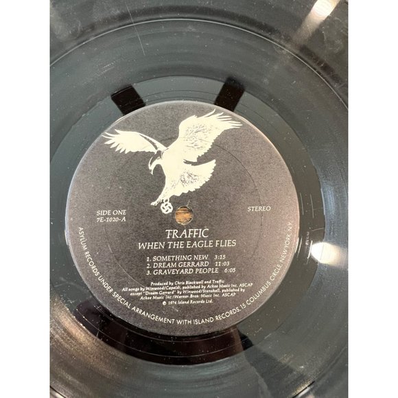 Traffic "When The Eagle Flies" Vinyl Record LP 1974 Asylum Records 7E-1020-B - Picture 5 of 8